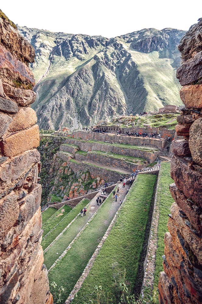 Ollantaytambo, old Inca fortress in the Sacred Valley in the And