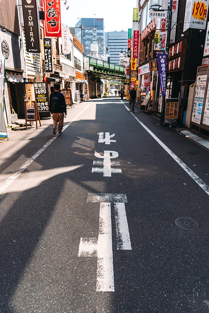 Street view in Tokyo, Japan