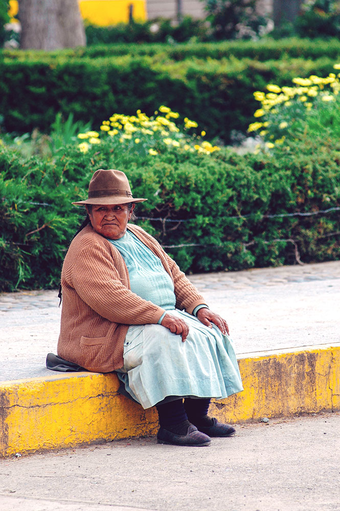 AREQUIPA, PERU - FEBRUARY 04: Unidentified local on the main pla