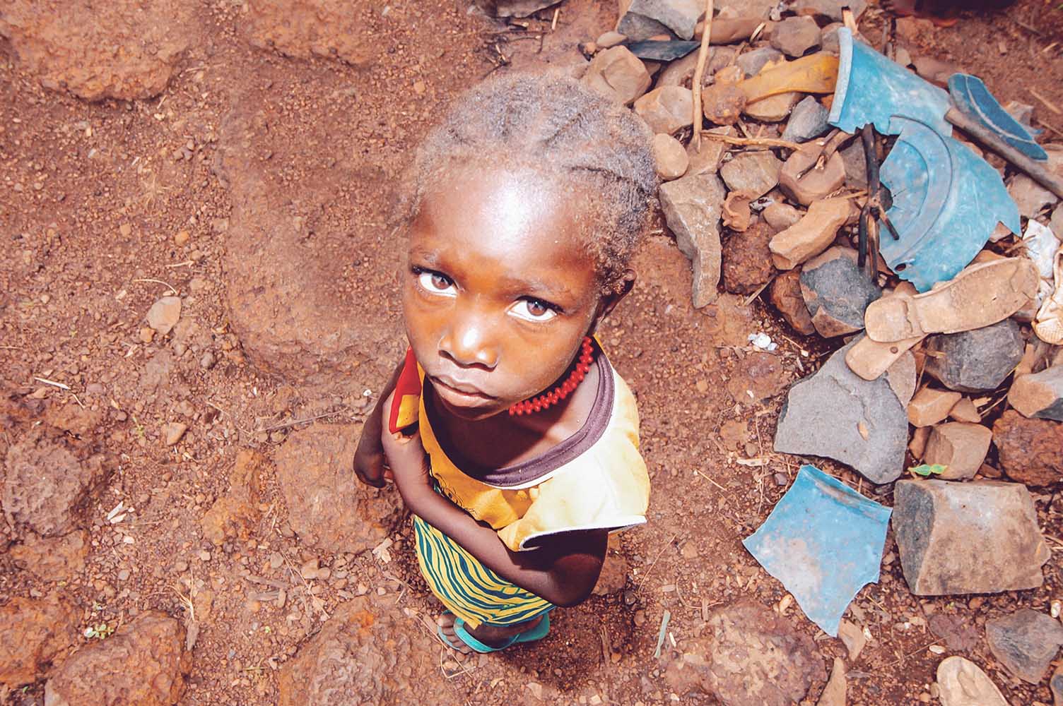 SENEGAL - SEPTEMBER 17: Little girl from the Bedic ethnicity, th