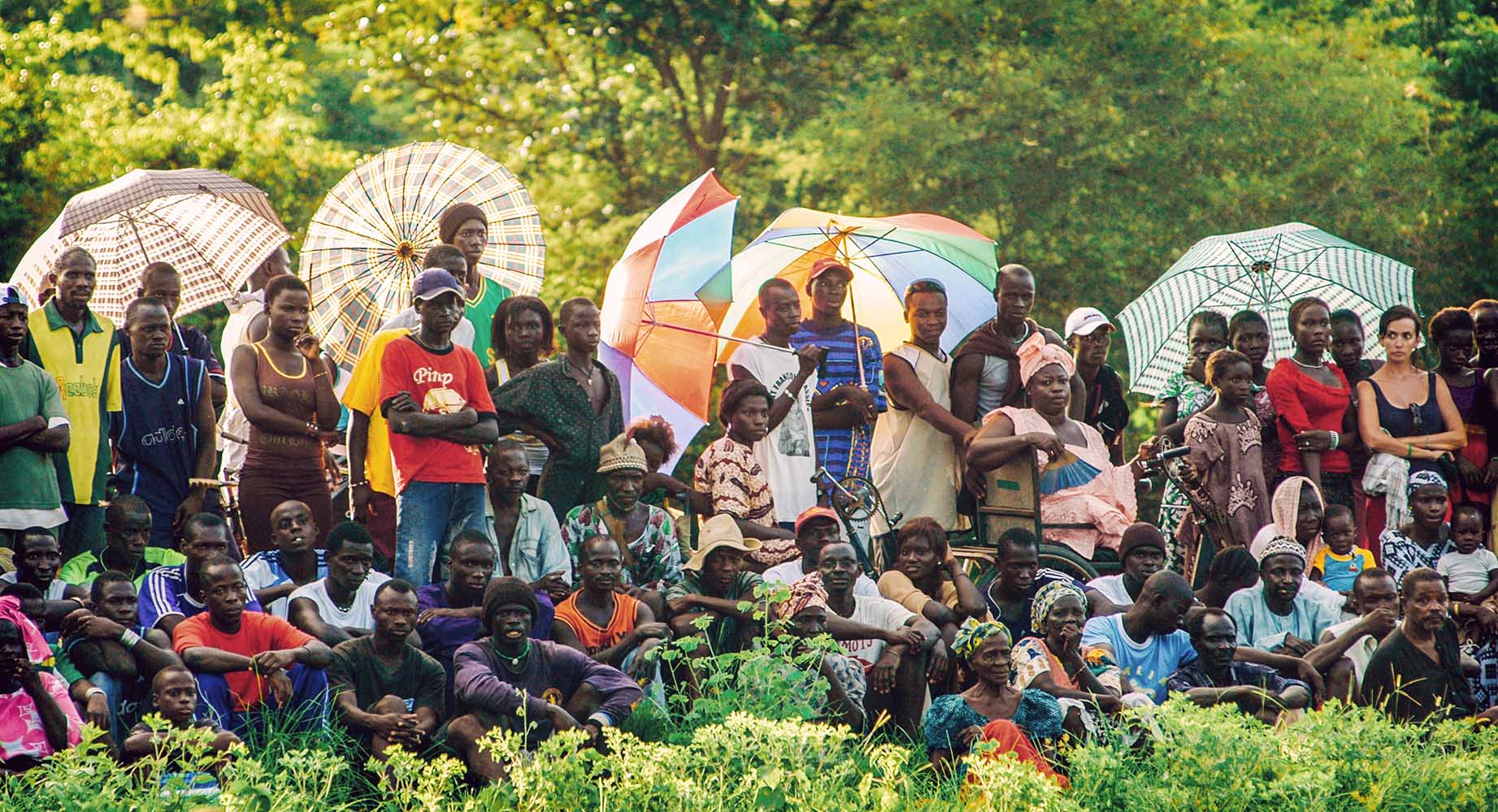 SENEGAL - SEPTEMBER 19: Spectators watching the traditional stru
