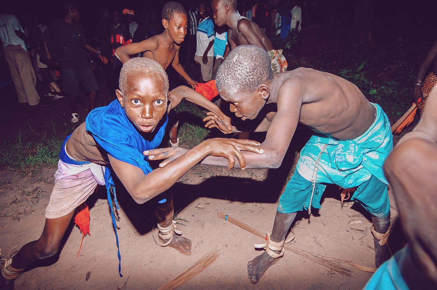 SENEGAL - SEPTEMBER 19: Kids in the traditional struggle (wrestl