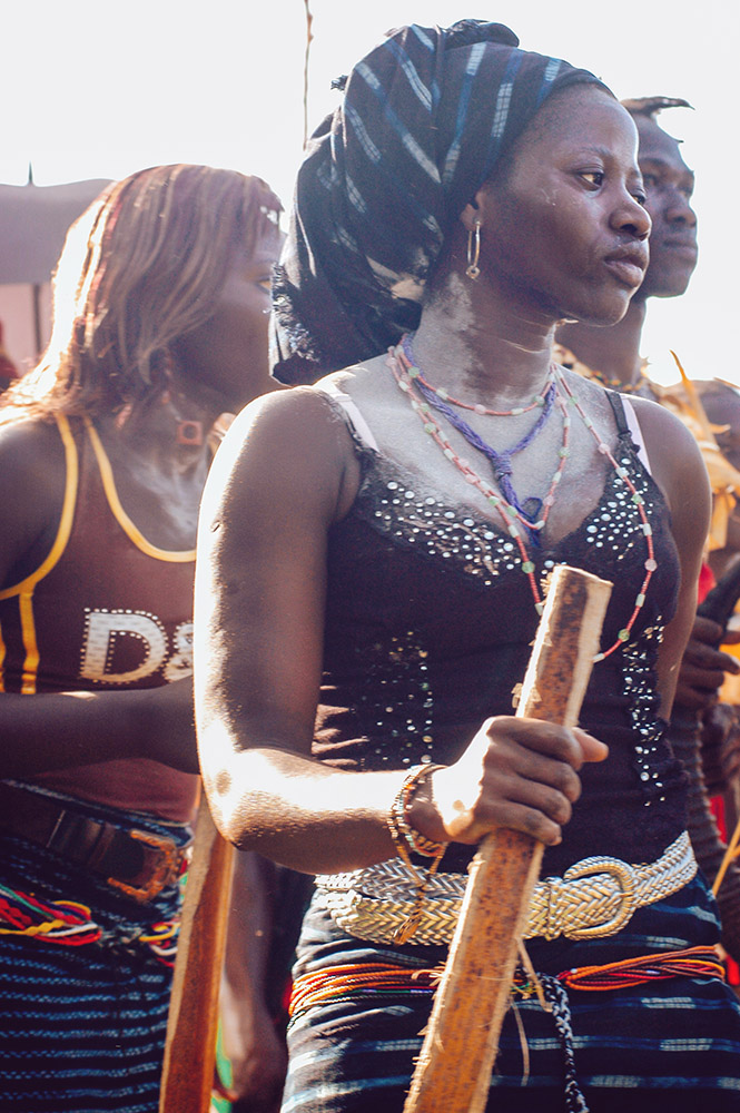 SENEGAL - SEPTEMBER 19: Men, women and kids in the traditional s