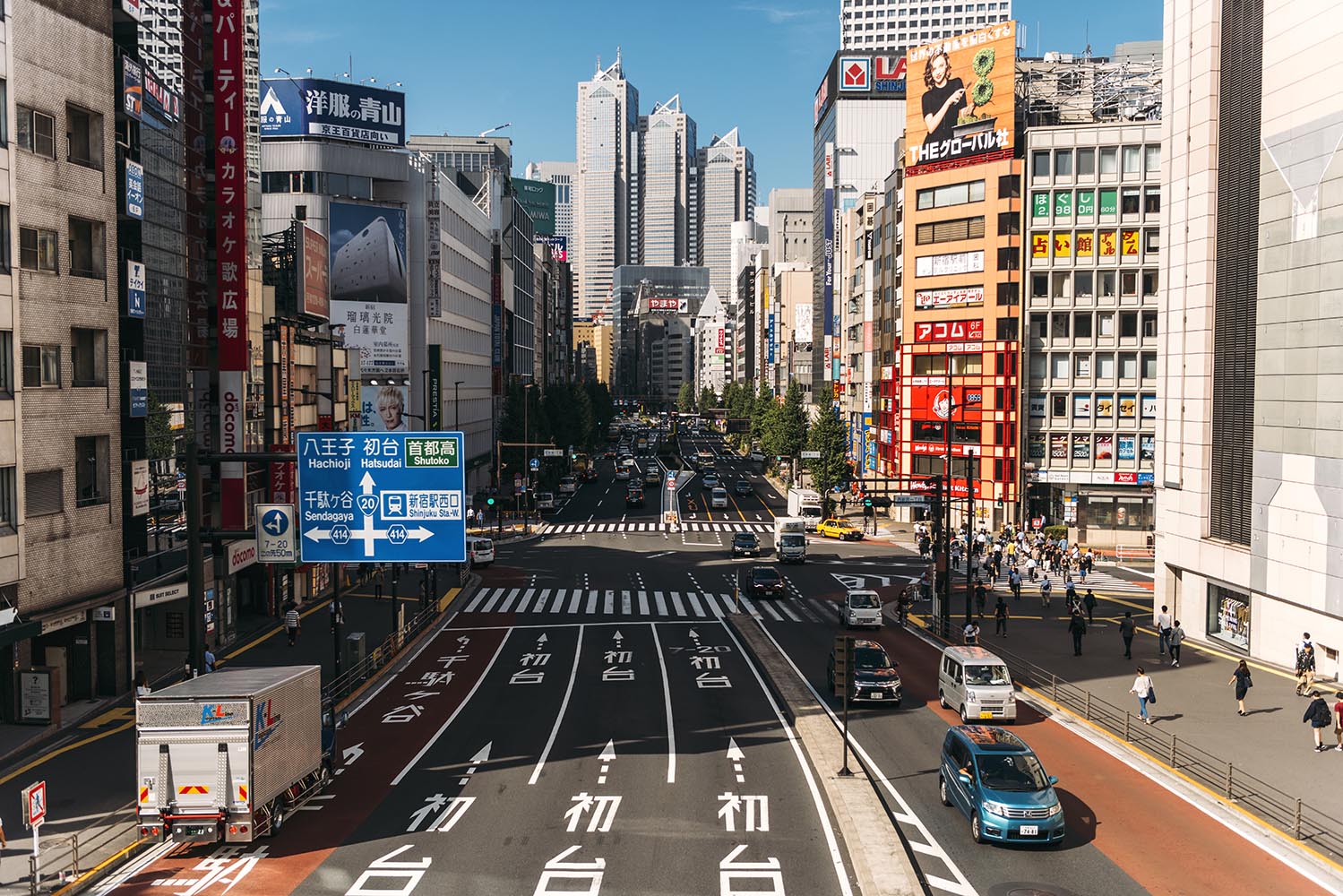 Street view in Shinjuku, Tokyo, Japan
