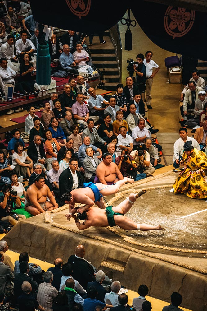 Arena for traditional Sumo wrestling in Tokyo, Japan