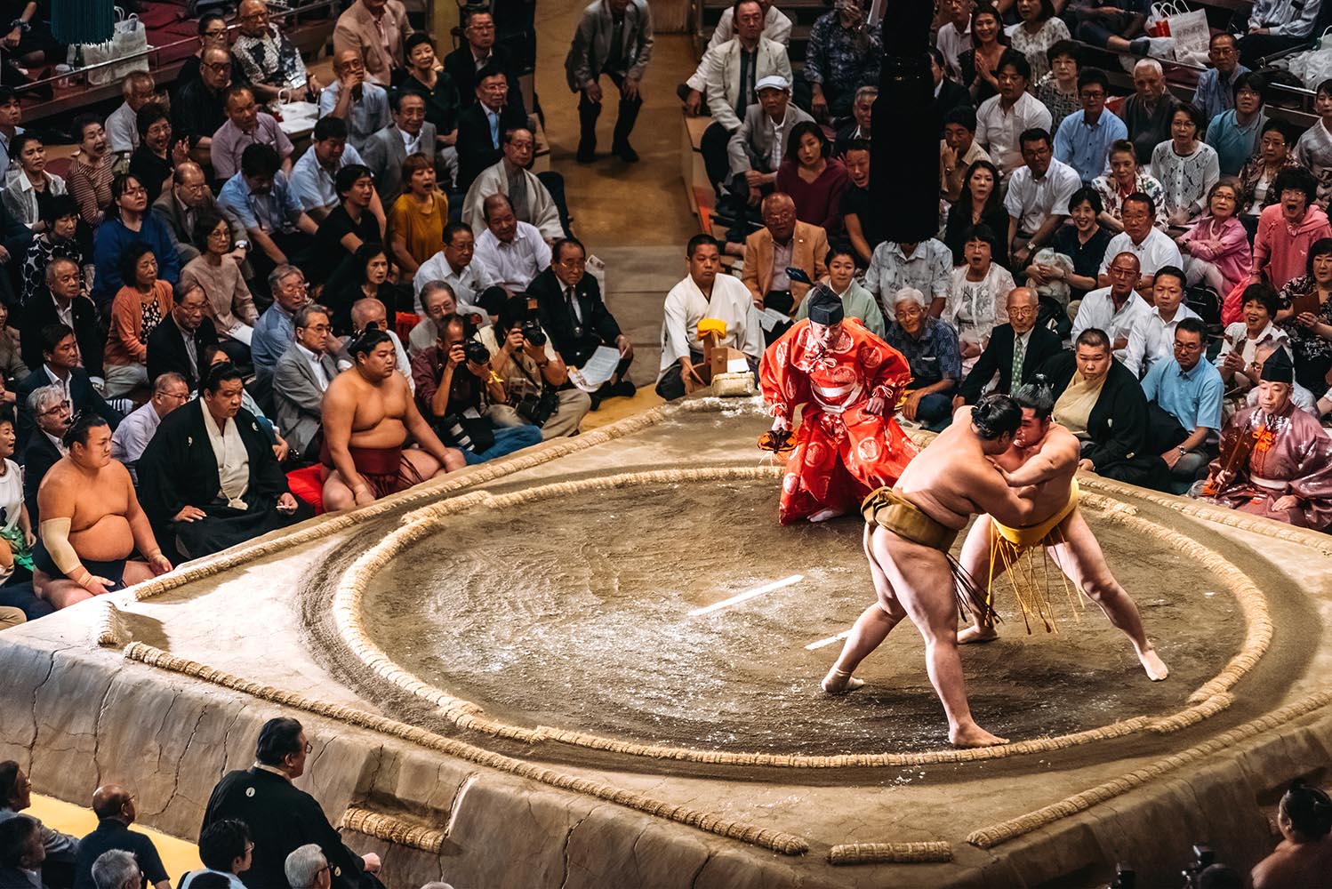 Arena for traditional Sumo wrestling in Tokyo, Japan