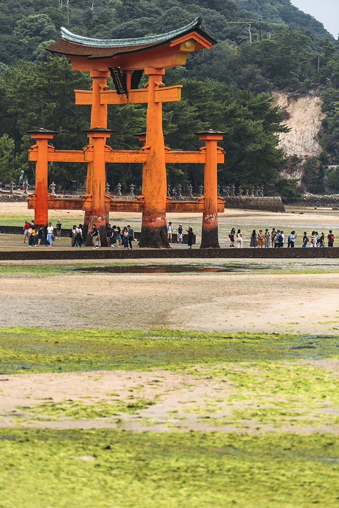 Giant floating torii gate outside Miyajima (Itsukushima) island