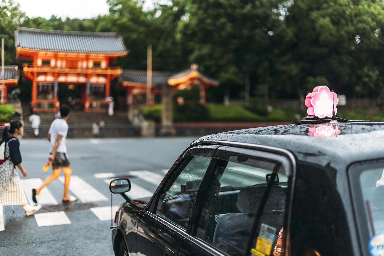 Streets of Kyoto in a rainy day, Japan